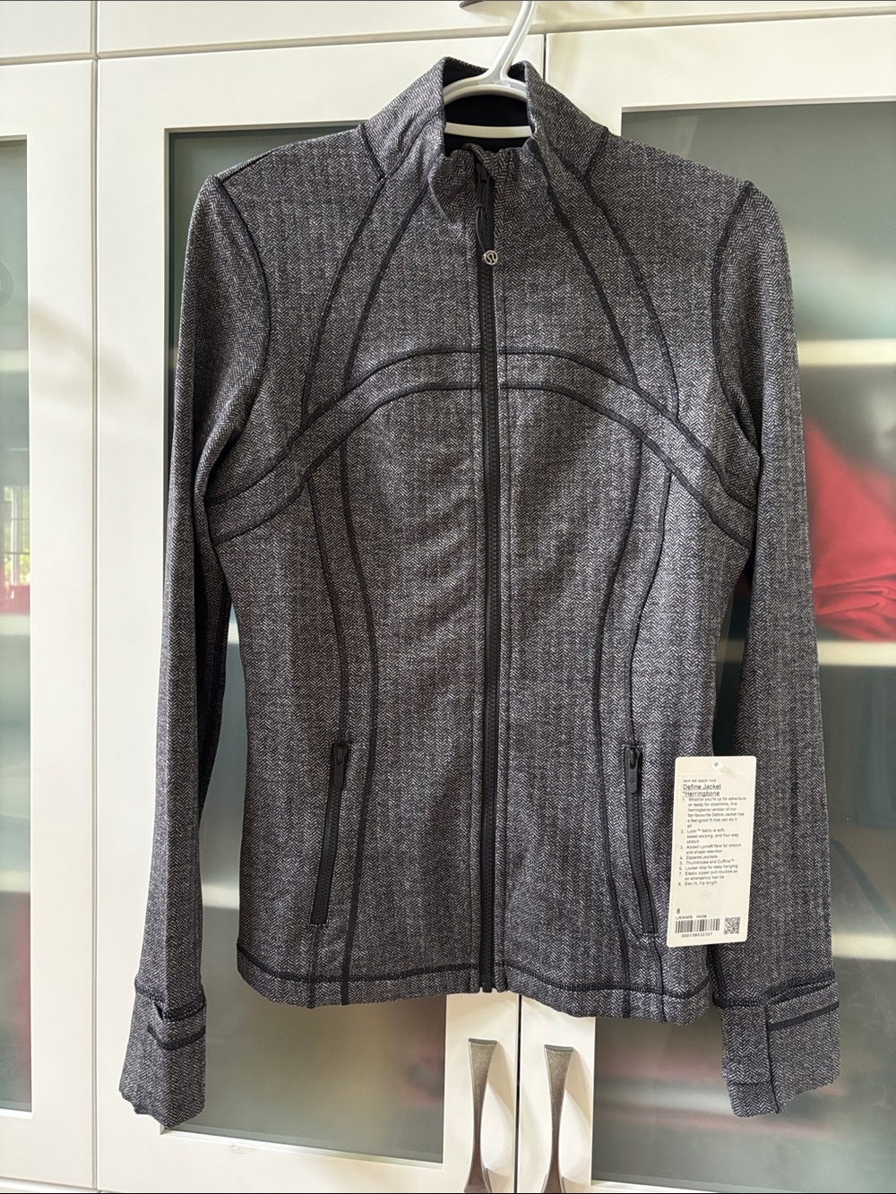 Lululemon Define Jacket Herringbone SZ 8 Heathered Black NWT🖤🖤🖤